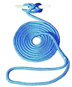 Invincible Marine 15-Foot Double Braid Nylon Dock Line, 1/2-Inch by 15-Feet, Blue