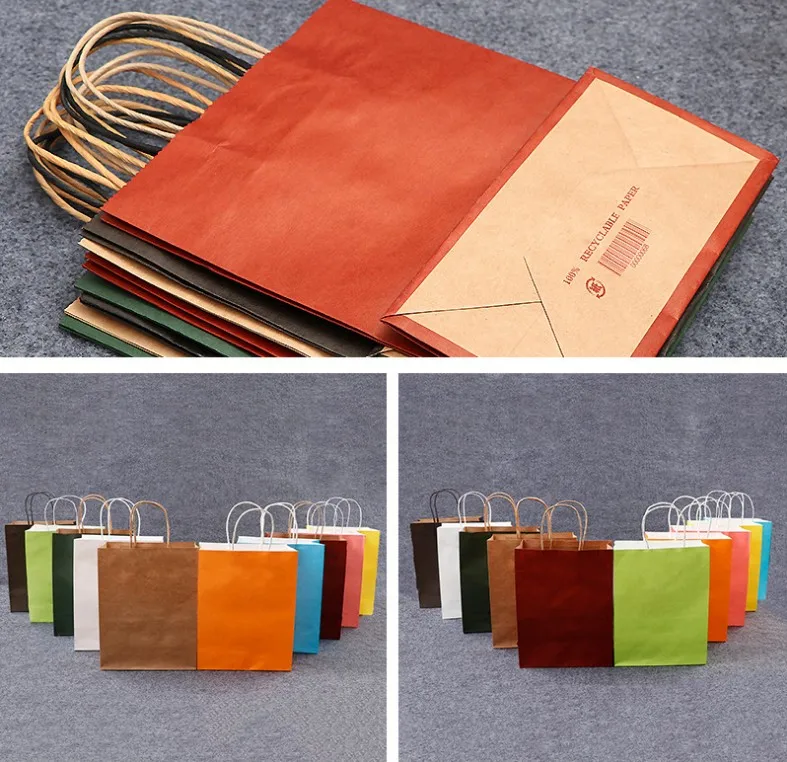 Customized White Cardboard Black Edge Gift Clothing Shopping Tote Bag