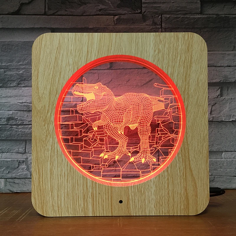 dinosaur design gift company unique design led table lamp 3D decorative light for home usage 7 colors optional lamp