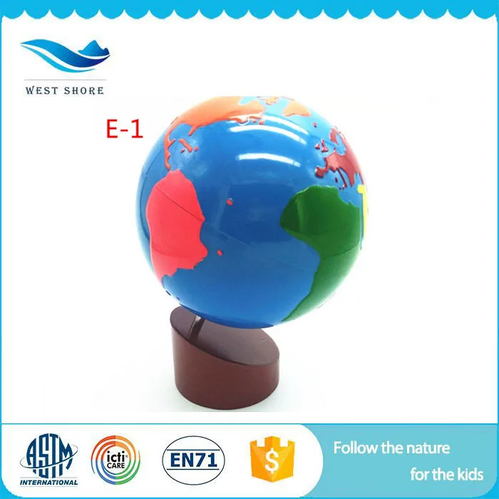 Wholesale Kindergarten Geography Baby Montessori Globe World Parts