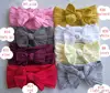 HOT NEW stretchy cable knit nylon baby headband with knot bow