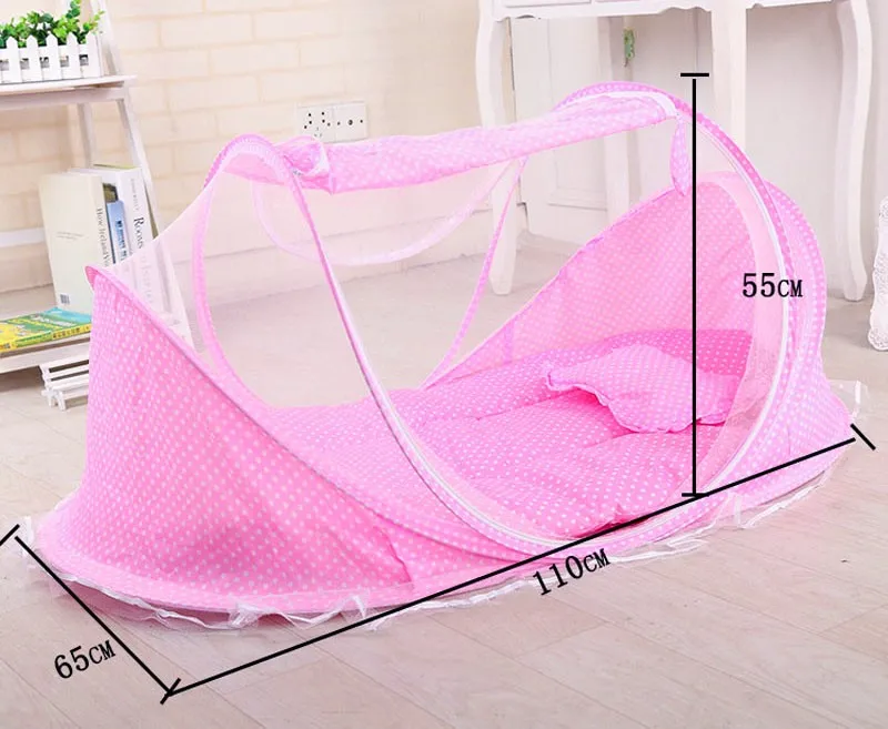 Portable Folding Baby Travel Bed Cots Crib Mosquito Net For 018 Month