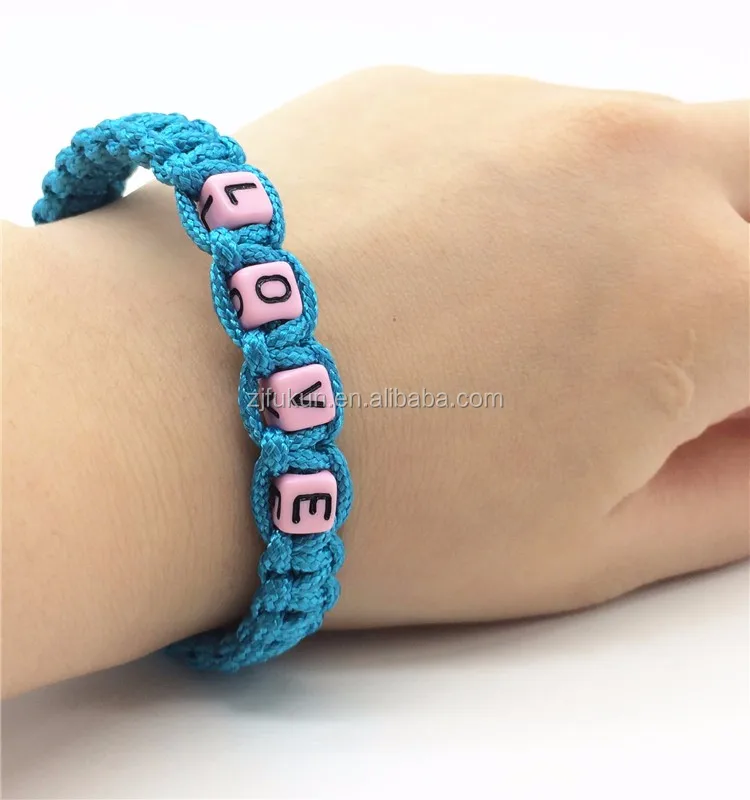 paracord bracelet with words