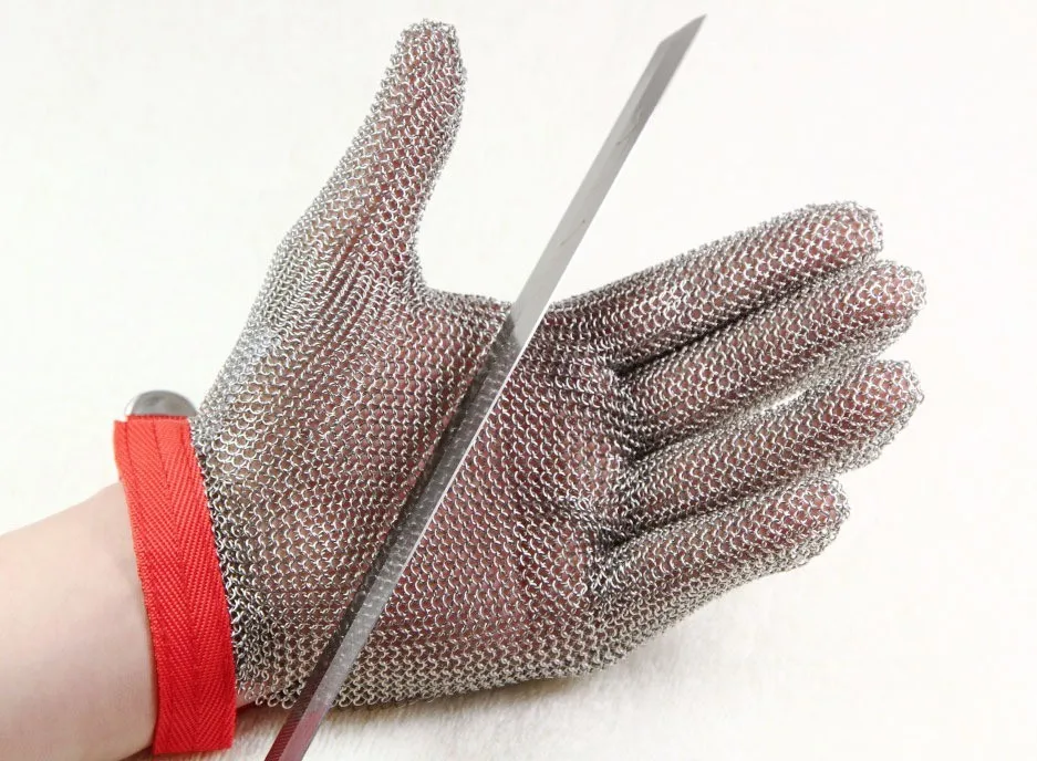 5 Fingers Stainless Steel Cut Resistant Chain Mail Safety Butcher