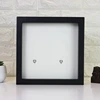 8x8 Inch Scrapbook Shadowbox Frame Black wooden pooto picture frame 3D display shadow box with hanger and glass