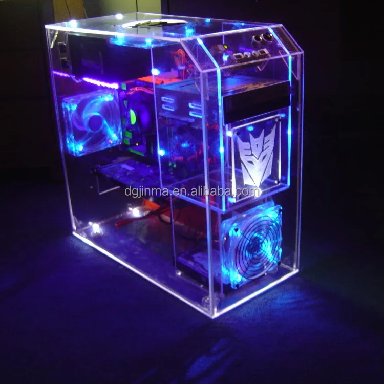 Custom Design Clear Led Acrylic Computer Case Buy Acrylic Computer