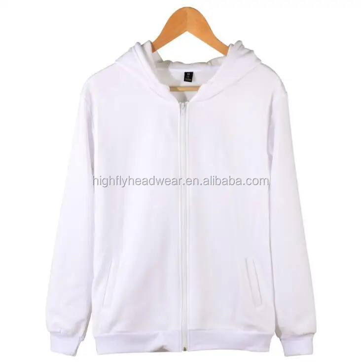 plain white cotton hoodie