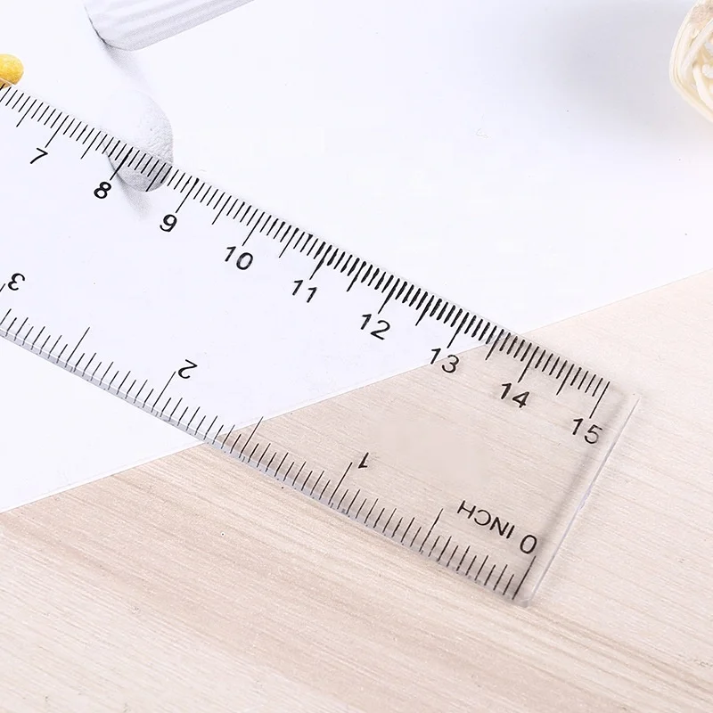 15cm Double-scale Transparent Ruler For Students - Buy 15cm Ruler ...