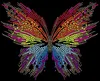 Butterfly dmc crystal hot fix stone patches for clothing