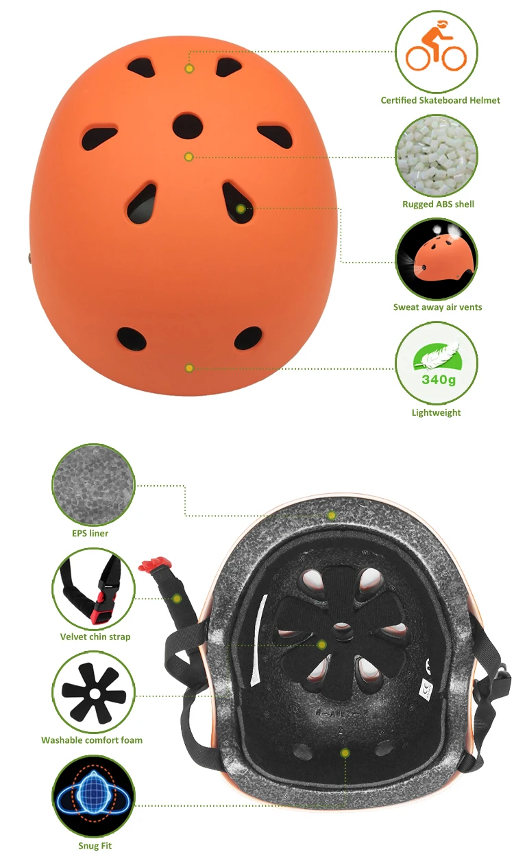 Stunning Adjustable Skateboard Helmet With Certifacates Approval Ce En