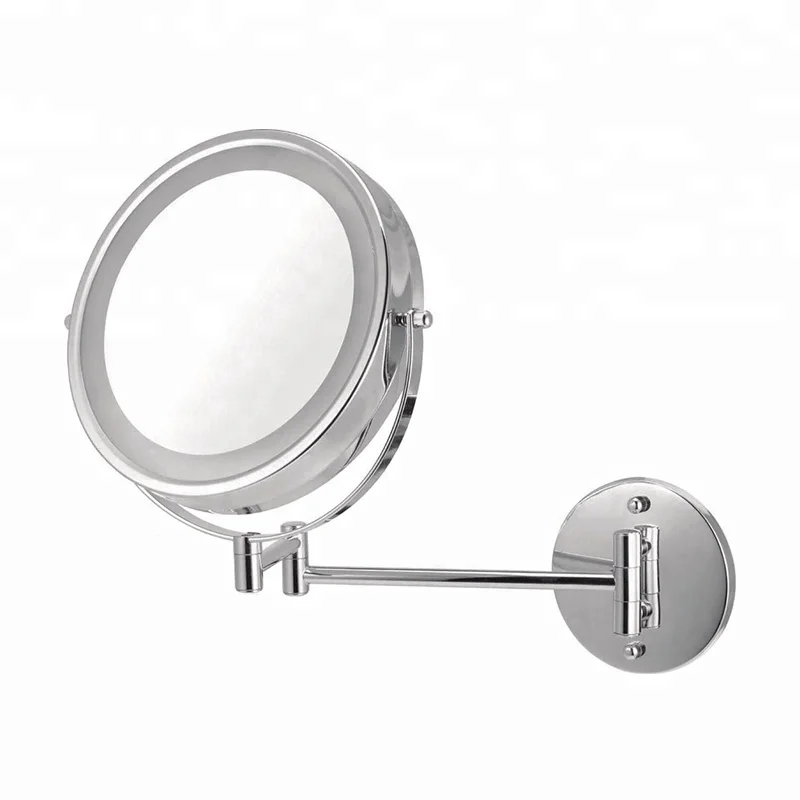 Mission Style Magnifying Led Bathroom Mirror With Shelf Light For Bathroom Home Depot Magnifying Section