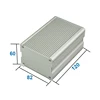 Extruded aluminium distribution box with wall-mounted panels 60*82*120mm