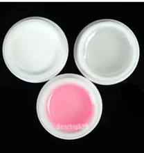 5PCS uv gel nail kit Including Clear White Pink Gel Nail Polish Excellent Nail Gel UV