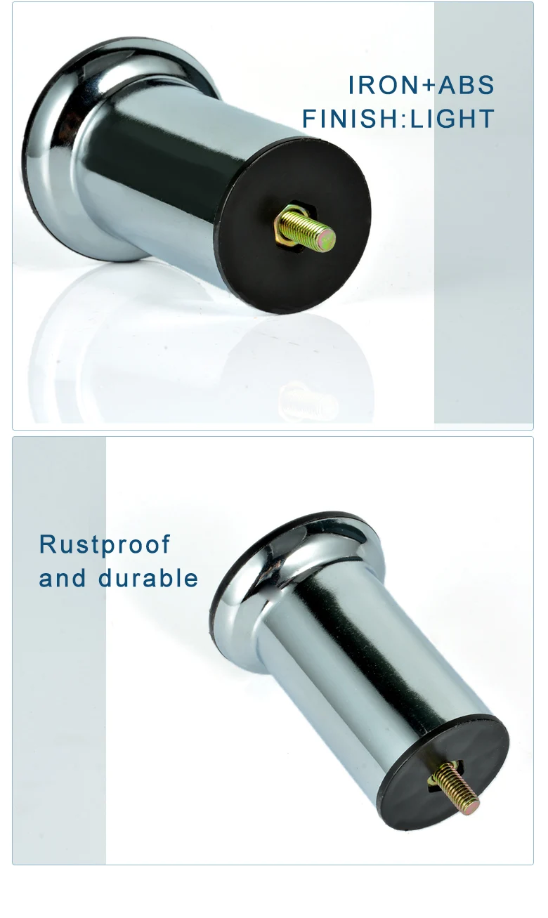 Universal Chrome Screw Feet Furniture Feet Sofa Leg Support Cabinet Chair Couch VT-03.120