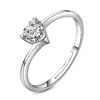 Made In China Fashion Wedding Jewelry Silver Ring Cheap Price Stocks Selling Welcome Client OEM Order Women Heart Ring