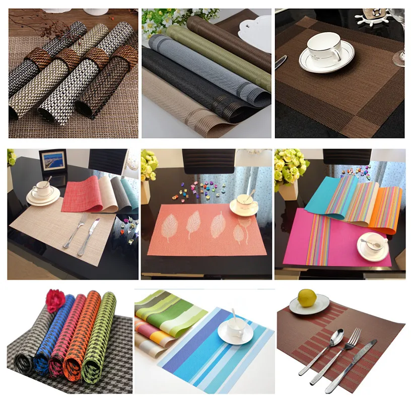 Znz Woven Vinyl Placemats Pvc Foam Placemats Pvc Woven Mesh Placemats