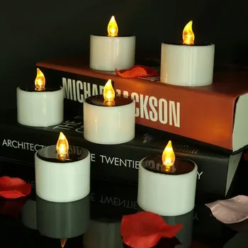 Outdoor Decoration Yellow Flameless Ed Led Solar Candles Tea Outdoor Decoration Yellow Flameless Ed Led Solar Candles Tea Lights