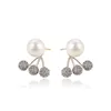 92755 Xuping wholesale elegant stylish stud earring jewelry, custom women cz fashion pearl stud earrings