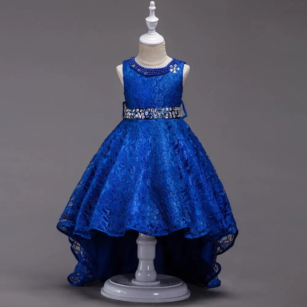 High Quality Irregular Baby Girl Prom Dress Mini Tail Party Lace Frock ...