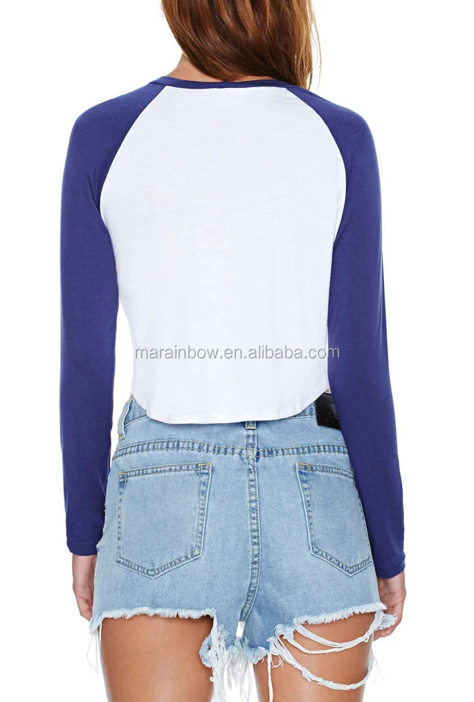 women's baseball crop top
