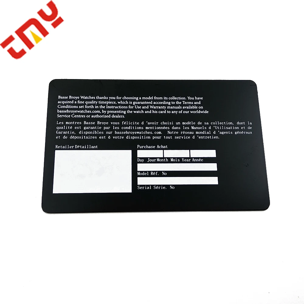 Custom Blank Metal Credit Cards,Black Metal Business Card Printing