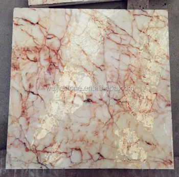 Cheap 12x12 X3 8 Inch White And Red Veins Marble Tile Bathroom