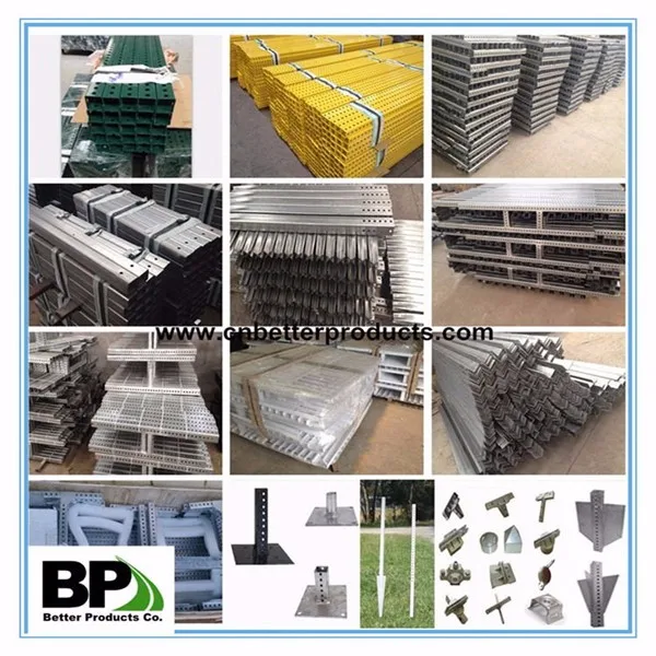 Steel Material U-Channel Posts in Tapered Ends with OEM Service
