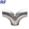 RF Sanitary Stainless Steel Pipe Fitting Butt Welded Y-type Tee Matt Mat Surface