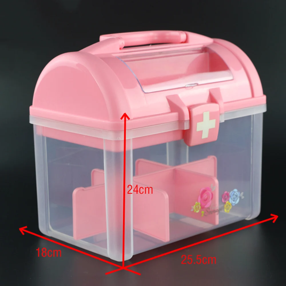 Multilayer Household Custom Plastic Medicine Storage Box With Lock