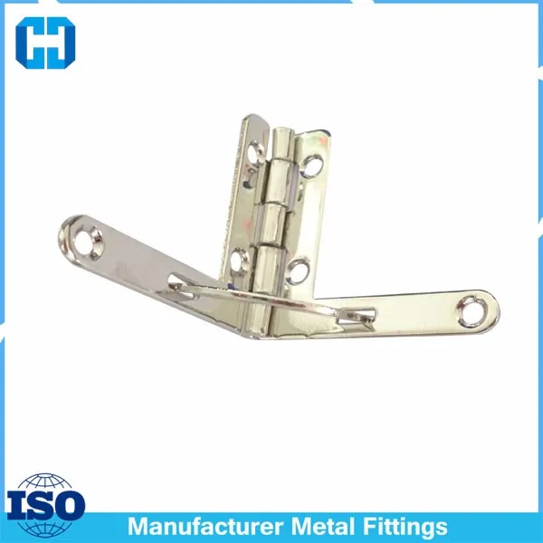 Brass Hinges Jewelry Watch Box Lid L 90 Degree Support Spring Hinge For