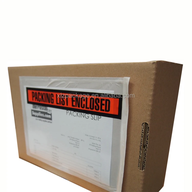 Dhl transparent packets plastic packing list envelope a4 packing list 