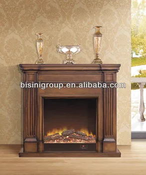 Antique Style Freestanding Electric Fireplace With Fake Fire Bf09