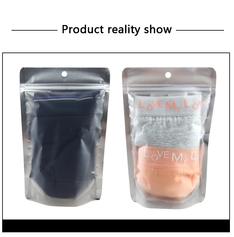 High Quality Ziplock Plastic Package Bag Packaging For Sock Towel Underwear Tea Plastic Packing