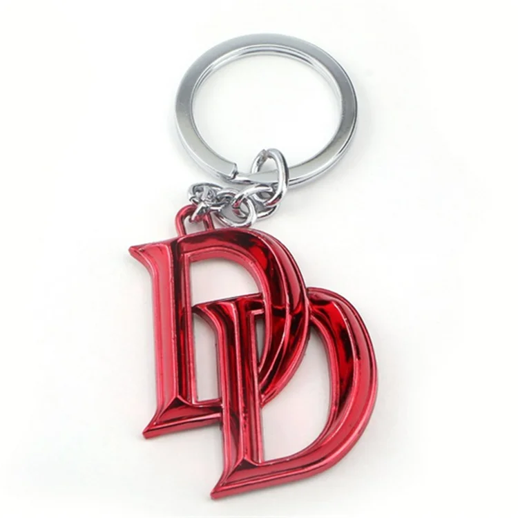 Newest Custom Designed Metal Red Letter D Keychain Buy Letter D