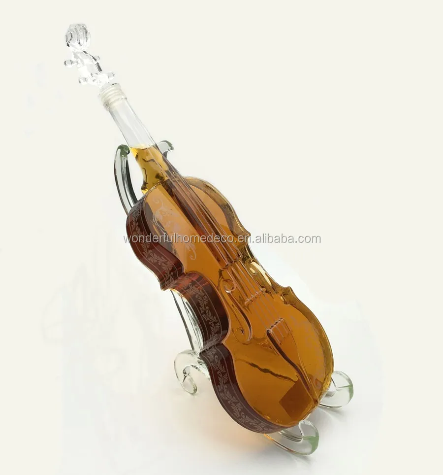 Hand Blown 1000ml Violin Shaped Glass Wine Bottle Buy Violin Glass