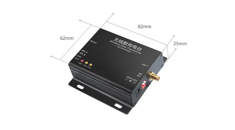 8V-28V LoRa long range modem lora SX1276 868 mhz DTU FEC encryption transmission radio rs232 rs485 iot industrial modem