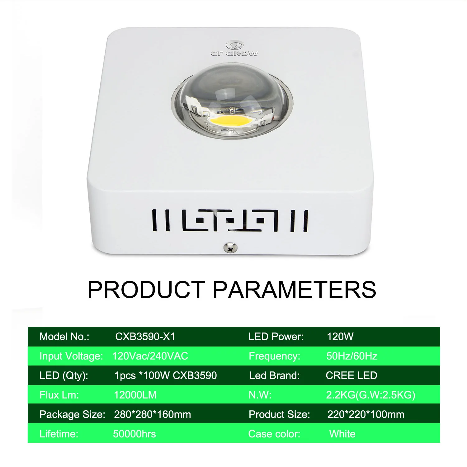 Amazon top sale Cre e CXB3590  cob led  grow light for agricultural greenhouse