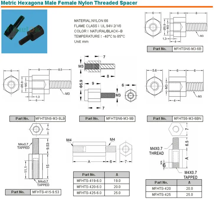 Brass Malefemale Threaded Hex Standoff Spacers M2.5 M3 M4 M5 M6 M8 M10