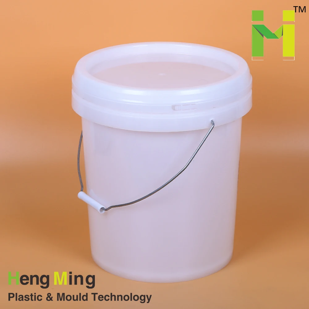 
15 liter/l/litr 15l pp clear measuring round plastic pail bucket with lid 