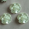 Fancy Ivory ABS imitation rose flower shape DIY finding with hole pearl beads s for jewelry making