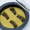 Button Control 3d Silk Charming Magnetic Eyelashes Long Thick