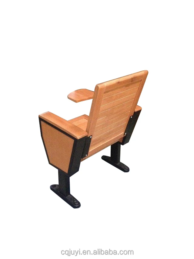 Juyi Wholesale Wood Audience Auditorium Chair With Table For Church Jy