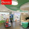 Retail Interior Design Wooden Glass Counter Wood Pharmacy Shelves