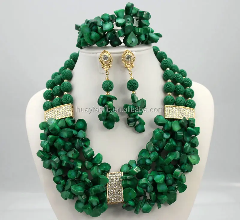 Wine Red African Coral Beads Jewelry Set Handmade Nigerian Beaded Coral