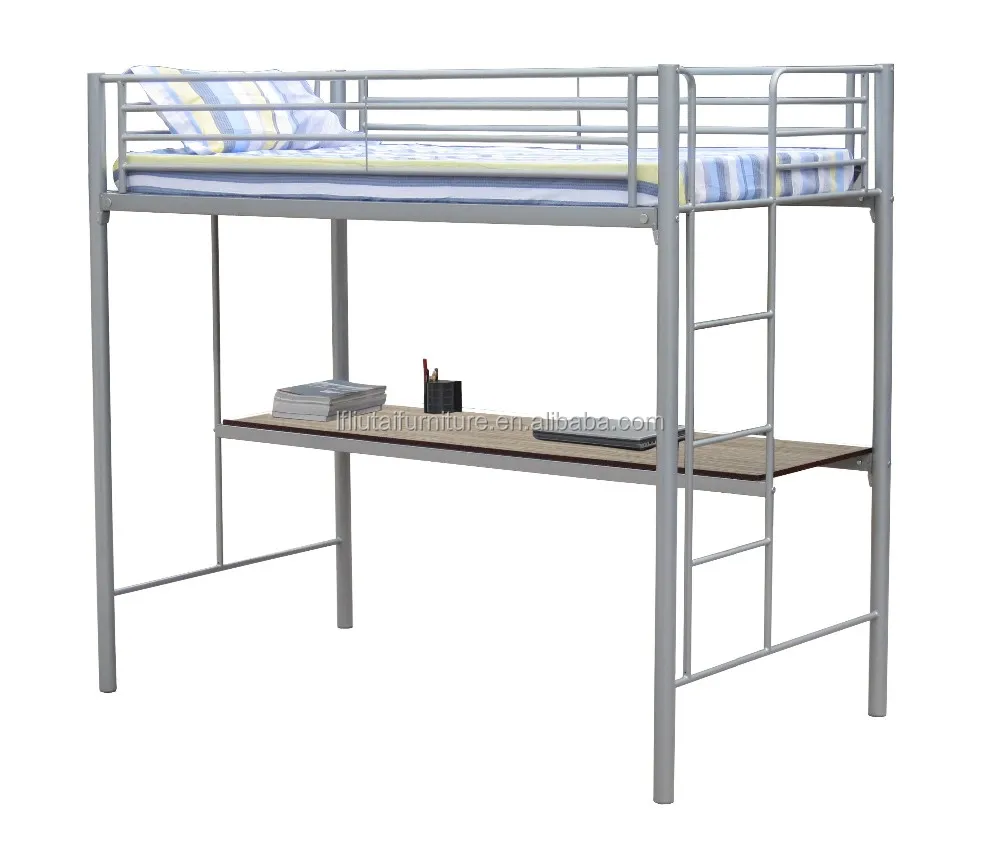 metal high sleeper with desk