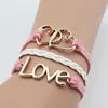 Retro Rope Multilayer Bracelet Trendy Leather Wrap Charm Bracelet