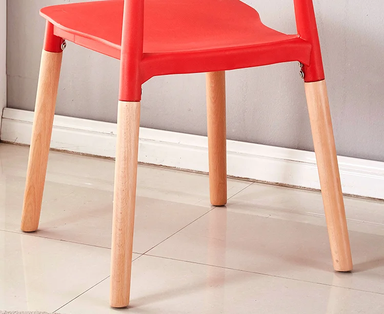 Colorful Plastic Seat With Wooden Legs Chair Buy Plastic Seat Chair