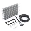 Universal 6 Row Aluminum Transmission Oil Cooler completely kit