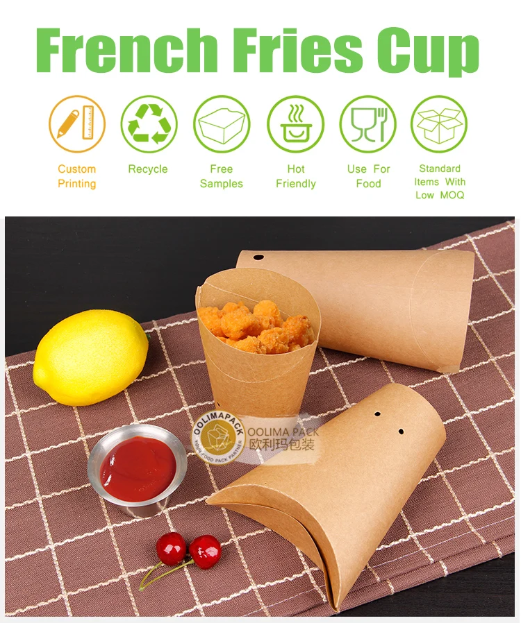 Source Wholesale Custom French Fries Box Design Types of Kraft