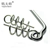 Centering Pin stainless steel Spring Twist Fixed Lock Fishing Latch Screw Needle for Soft Lure